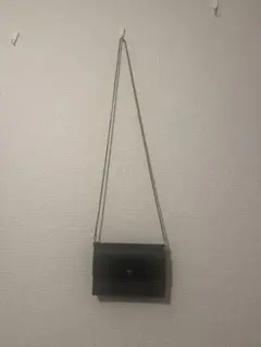 ブラックレザーショルダーバッグ