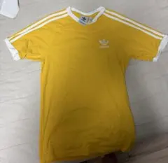 adidas イエロー Tシャツ 3本ライン
