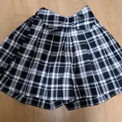 Bling Girls 黒白チェック キュロット　パンツ　　ハーフパンツ　150