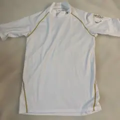 Champion モックネック 半袖Tシャツ ホワイト M