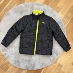 PUMA 中綿コート キッズ　130 黒/ライム