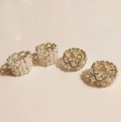 Kobaco様専用　ハンドメイド　ビーズリング　４点セット