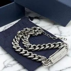 【未使用保管品】ディオール　couture チェーンリンク　ネックレス　プレート