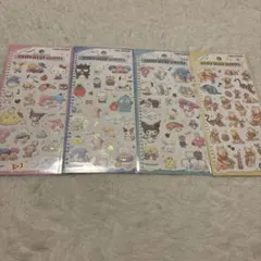 フラッフィー　スケッチステッカー　サンリオ　プーさん　4枚セット　シール