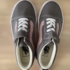 ヤンジャン様専用　Vans チャコール グレー&ピンク スニーカー　19センチ