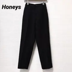 ハニーズ Honeys♡センタープレス テーパードパンツ ブラック S裏地付 블랙