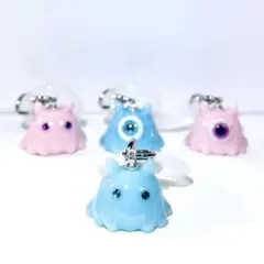 めんだこ/メンダコ三連キーホルダー【ゼリーデザイン・ノーマル