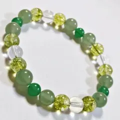 天然石 パワーストーン　ブレスレット ペリドット　グリーンアベンチュリン