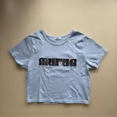 MURUA ロゴ刺繍 半袖Tシャツ ライトブルーのサムネイル