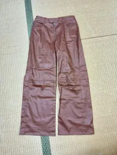 ジーナシス　フロントジップコーティングパンツ