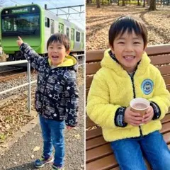 【110】リバーシブルジャケット ダウン×ボア 電車 【HungryHeart】