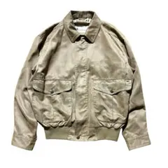 【Aquascutum】ベロア調 フライトジャケット ブルゾン 刺繍 総柄 LLのサムネイル
