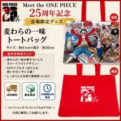 美品　ONEPIECE ワンピース25周年記念 トートバッグ 麦わらの一味　限定