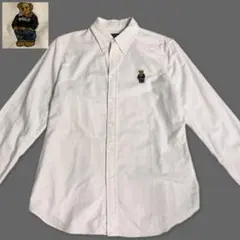 ラルフローレン　ポロベア 刺繍 オックスフォード シャツ　L