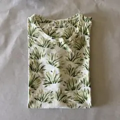 NATURAL LAUNDRY 半袖Tシャツ ボタニカル柄