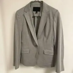 極美品 iCB 洗える テーラードジャケット グレー 7号 S ストレッチ 通勤