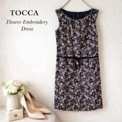 未使用級⭐️TOCCA トッカ フラワー刺繍 ワンピース 花柄6大きいサイズ