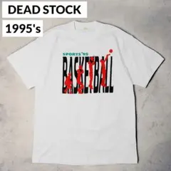 未使用★90s VINTAGE★バスケットボール Tシャツ★シングルステッチ★白