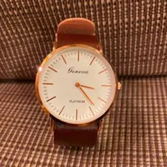 シンプルウォッチ　ブラウン