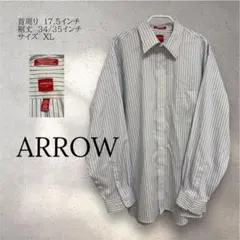 ARROW アロー ストライプシャツ XL 17.5 長袖のサムネイル