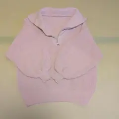 nemne ハーフジップ ニット ピンク