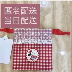 巾着　ベリーちゃん　ベリー　ミニー　ミニーちゃん　チェック　ディズニー