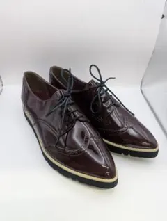 DIANA エナメル レースアップシューズ ボルドー 25.0cm - メルカリ