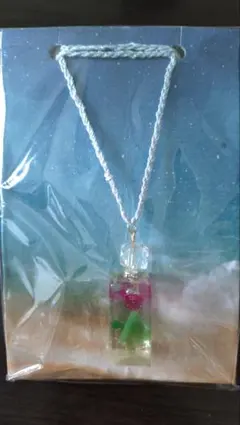 レジン ネックレスとキーホルダーセット