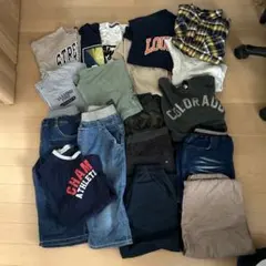 150〜160 まとめ売り　ロンT 長ズボン　トレーナー　ネルシャツ　18点