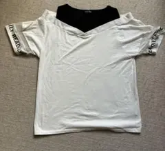 リブラボ レイヤード風オフショルTシャツのサムネイル