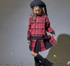 アナスイミニ チェック柄ニットセットアップ 130〜140㎝ サイズL