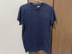 H&M ネイビー コットン Tシャツ クルーネック