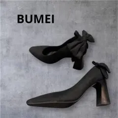 バックリボン❤︎美脚ハイヒールブラックスエード調 大人可愛いパーティー卒業式二次会