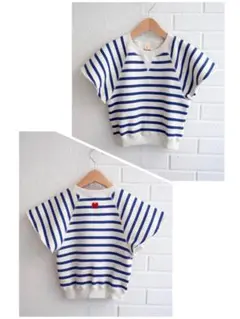 美品　bellerose kids ボーダー半袖トレーナー
