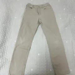 UNIQLO ベージュ スリムフィット 長ズボン