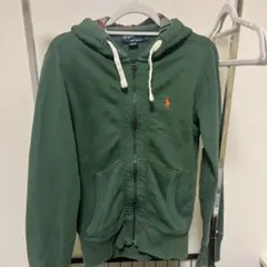 ポロ ラルフローレン ジップパーカー ポニー 刺繍 90s 裏起毛 フード付