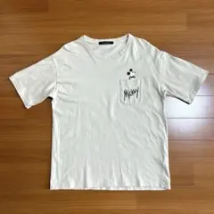 VENCE EXCHANGE ミッキーマウス Tシャツ ベージュ Lサイズのサムネイル