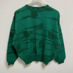 MICMAC 緑色 ニット セーター クルーネック グリーン