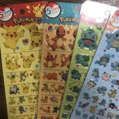 韓国限定 公式　ポケモン 5sizeステッカーシート 4枚セット