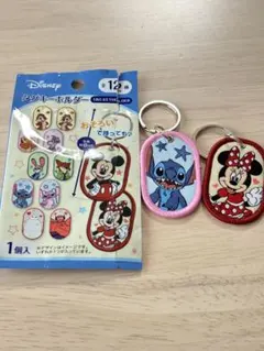 ミニーマウス スティッチ タグキーホルダー　ダイソーのサムネイル