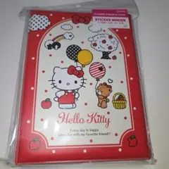 ハローキティ ステッカーバインダー 赤