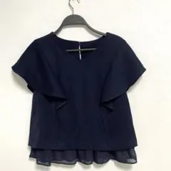 Rew de Rew ラッフルスリーブ シフォンレイヤードブラウス Lサイズのサムネイル