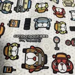 サンリオ生地　GO!GO!DOGCARS 【約80x80】ハギレ　送料込み
