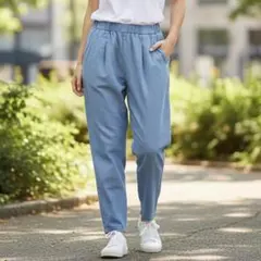 美品 ダブルクローゼット Wcloset カジュアルパンツ フリーサイズ 水色