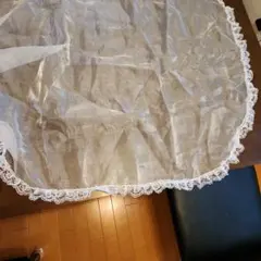 レーストリム付きオーガンジー透け感テーブルクロス
