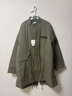 【新品未使用】モッズコートLオリーブ 中綿 ストレッチナイロン ミリタリーコート