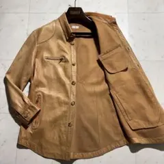 BRUNELLOCUCINELLI ブルネロクチネリ レザーシャツジャケットXLのサムネイル