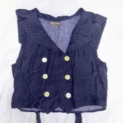 セーラー襟　ドット　ブラウス　古着　vintage