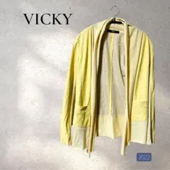 VICKY カーディガン イエロー 長袖 薄手 羽織りのサムネイル