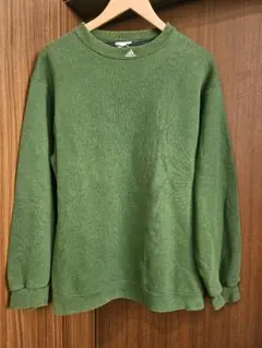 90s ビンテージ　adidas　アディダス　スウェット　グリーン　古着